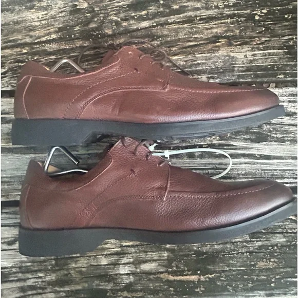NWOB Marc Joseph New York Hand Crafted in Brazil Brown Leather Dress Shoes Sz 11 - Picture 3 of 14